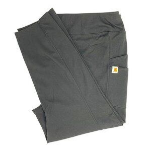 NWOT Carhartt Black Pull-On Stretchy Fitted Ankle Leggings Women's 2X Workwear